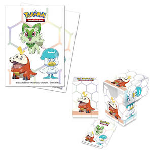 Game: Pokemon Accessory - Deck Box + Sleeves (Paldea First Partner)