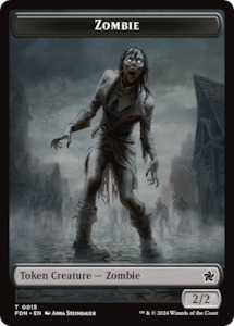 Game: Rat (0014) // Zombie Double-Sided Token [Foundations Tokens]