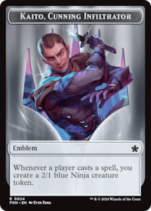 Game: Emblem - Kaito, Cunning Infiltrator // Ninja Doubled-Sided Token [Foundations Tokens]