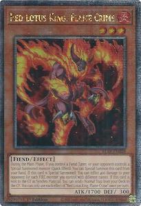 Red Lotus King, Flame Crime (Quarter Century Secret Rare) [BLTR-EN028] Quarter C…