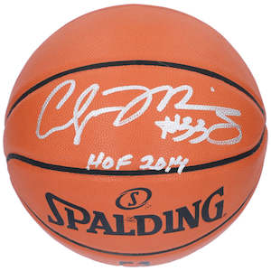 Toy: Fanatics Authentic Alonzo Mourning Miami Heat Autographed Spalding Indoor/Outdoor Basketball with "HOF 2014" Inscription