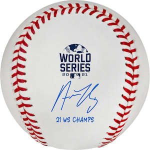 Toy: Fanatics Authentic Austin Riley Atlanta Braves Rawlings Autographed Baseball with "21 WS Champs" Inscription