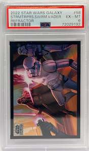 2022 Topps Star Wars Galaxy Stormtroopers Swam Darth Vader Refractor PSA 6