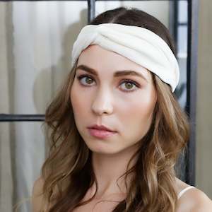 Clothing wholesaling: Silk Turban Band Ivory