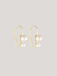 Double Pearl Hook Earrings G