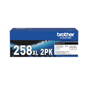 Laser Cartridge: Brother TN 258XL Black Toner 2 Pack