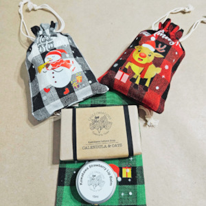 Xmas burlap gift bags