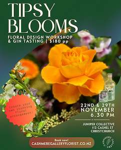 Tipsy Blooms | Floral Design Workshop with The Juniper Collective