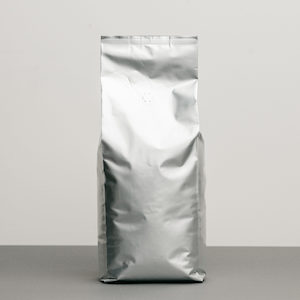 Silver Aroma Coffee Pouch + One Way Valve 1kg