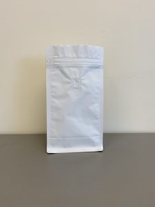 Coffee Pouches + Pull Tab Ziplock (Matte White) 250g