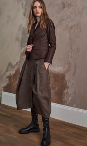 TRANSIT PAR - SUCH  Brown Leather Blazer