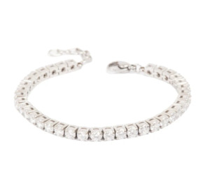 Womenswear: A&C Oslo Pure Steel Cubic Zirconia Silver Bracelet