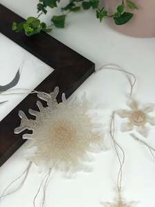 Dried flower: Decorations Christmas glow in the dark gold glitter 6 piece set