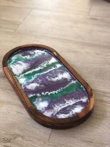 Resin art Wooden tray