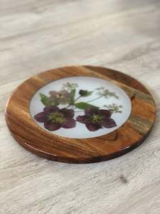 Dried flower: Resin pressed flowers Wooden board