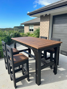 Bar leaner & high back stools Castleblayney Furnit