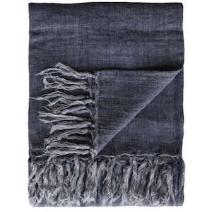 Furniture: INDIRA THROW FRENCH NAVY