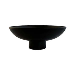 Letti Pedestal Bowl Black Small