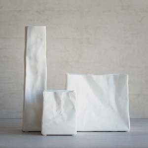 Furniture: Porcelain Bag Vase