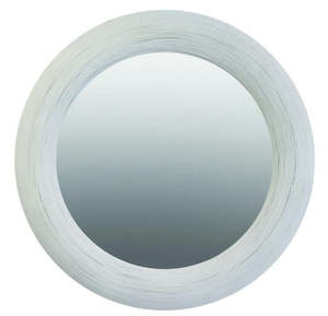 Otway White Round Mirror Large