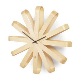 RIBBONWOOD CLOCK NATURAL