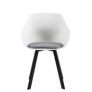 Furniture: TINA CHAIR WHITE BLACK