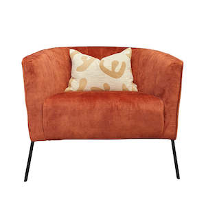 Furniture: KOJI TUB CHAIR COPPER VELVET