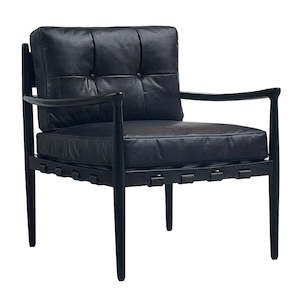 Furniture: VIENNA CLUB CHAIR SLATE BLACK BLACK