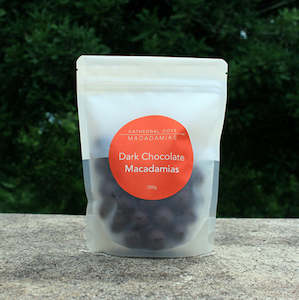 Macadamia nut growing: Dark Chocolate Coated Organic Macadamia Nuts 350g