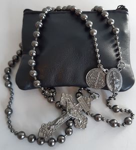 Military Rosary – Gunmetal (Including Leather Pouch), OUT OF STOCK , due April…