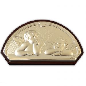 Silver Plaque on Wood – Rafael’s Angels Family Life Catholic Gifts