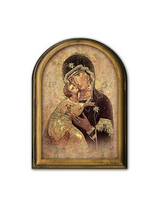 Chapel-style Mother of Tenderness – Wood Plaque Family Life Catholic Gifts