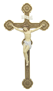 Gift: Ornate Crucifix – Resin 52cm Family Life Catholic Gifts