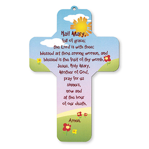 Gift: Hail Mary Prayer Cross Family Life Catholic Gifts