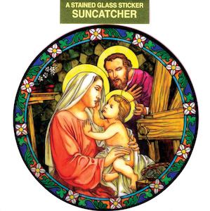 Suncatcher – Stained Glass Holy Family Family Life Catholic Gifts