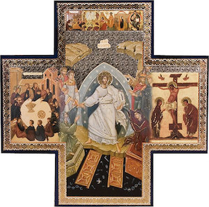 Italian-made Icon Cross – Resurrection Family Life Catholic Gifts