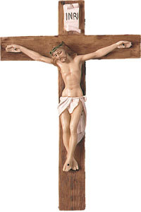 Resin Crucifix – Hanging 30cm Family Life Catholic Gifts