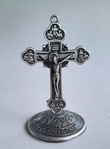 Standing Crucifix – Metal Family Life Catholic Gifts