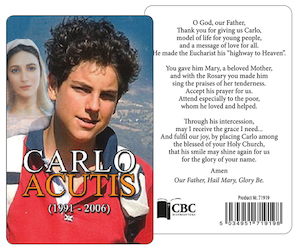 Carlo Acutis Holy Card Family Life Catholic Gifts