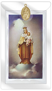 Our Lady of Mt Carmel Prayer and Medal Family Life Catholic Gifts