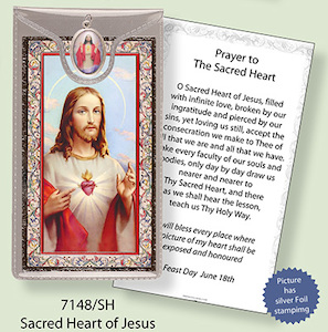 Sacred Heart of Jesus Holy Card/Medal Family Life Catholic Gifts