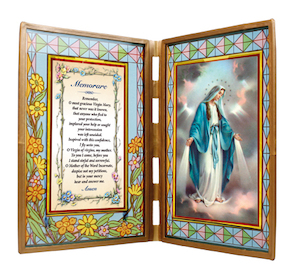 Our Lady of Grace – ‘Stained Glass’ Plaque Family Life Catholic Gifts