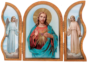 Gift: Sacred Heart of Jesus – Triptych Family Life Catholic Gifts