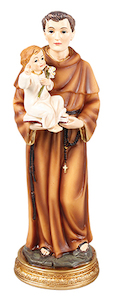 Statue, St Anthony with Baby Jesus – 12.5cm Family Life Catholic Gifts