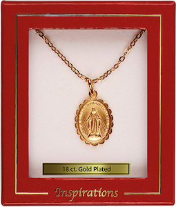 Gold-Plated Miraculous Medal Family Life Catholic Gifts