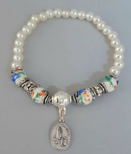 Gift: Porcelain”Pearl” Bracelet – Fatima Family Life Catholic Gifts