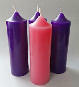 Advent Candles – Thick Set, 15cm hight Family Life Catholic Gifts