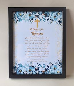 Baptism – Personalised Frame Boy Family Life Catholic Gifts