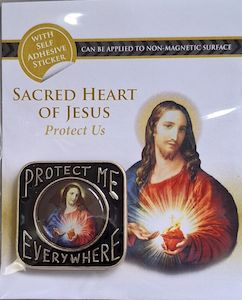 Magnetic Car Plaque – Sacred Heart of Jesus Family Life Catholic Gifts