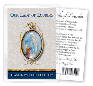 Our Lady of Lourdes – Coloured Medal Family Life Catholic Gifts